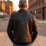 Full Throttle Rocker Leather Riding Jacket – Black