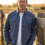 Full Throttle Rocker Denim Work Shirt – Blue