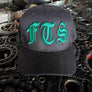 FTS Logo fitted hat - black with green
