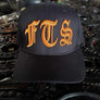 FTS Logo fitted hat - black with orange