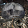 FTS Black and white flat billed trucker style cap