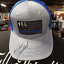 FTS Grey and Blue trucker cap - Autographed by Michael Ballard