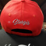 FTS Red flatbill snapback hat with silver gray embroidery - Autographed by Michael Ballard
