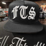FTS Black flatbill snapback hat with white embroidery - Autographed by Michael Ballard