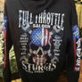 Flag Skull Hooded Sweatshirt Hoodie 090