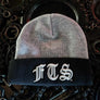 Beanie - FTS gray and black fold-over knit cap
