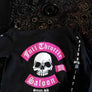 Pink white Rocker Zip Hoodie