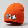 Full Throttle FTS Embroidered Cuff Beanie – Orange & White