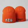 Full Throttle FTS Embroidered Cuff Beanie – Orange & White