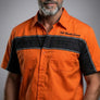 Full Throttle Sturgis Garage Shirt – Orange & Black