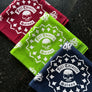 Full Throttle Rocker Premium Bandana – Red, Green & Navy
