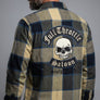 Full Throttle Rocker Plaid Flannel – Khaki, Charcoal & Navy