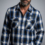 Full Throttle FTS Plaid Flannel – Navy, White & Gray