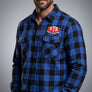 Full Throttle Heritage Patch Buffalo Plaid Flannel – Blue & Black