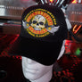Cap - FTS black "Skull Wing" velcro back cap