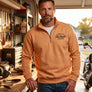 Full Throttle Sturgis Quarter-Zip Sweatshirt – Brown