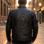 Full Throttle Rocker Leather Jacket – Black