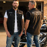 Full Throttle Cutoff Denim Vest – Black