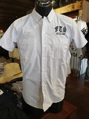 FTS 205 White with Grey Pinstripe Workshirt