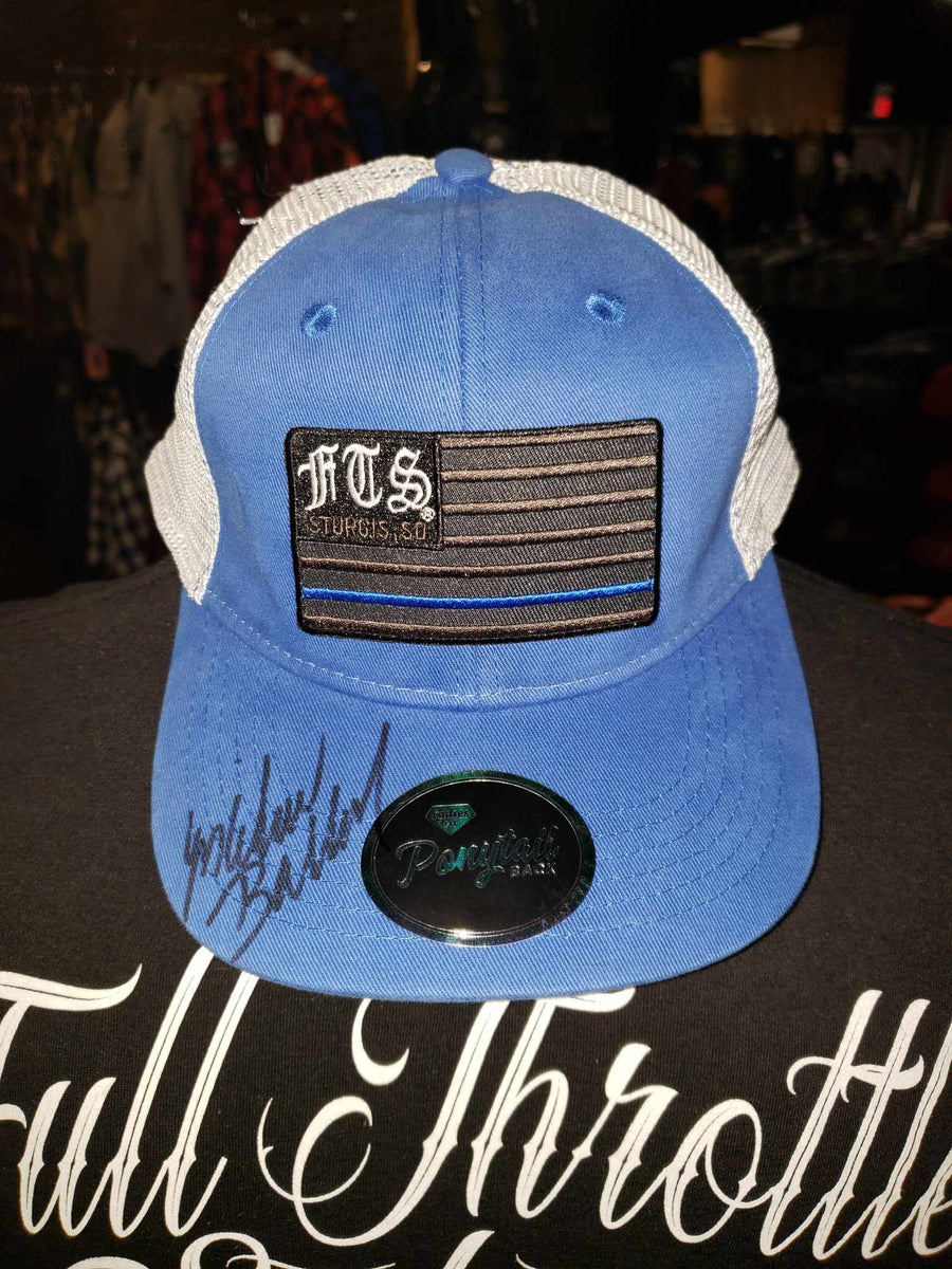 FTS Blue and white trucker cap - Autographed by Michael Ballard