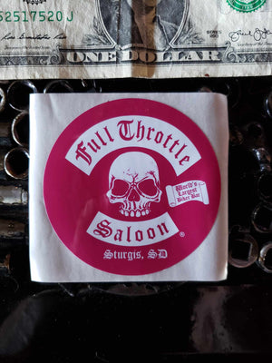 Sticker 09 - Full Throttle classic logo small sticker - pink