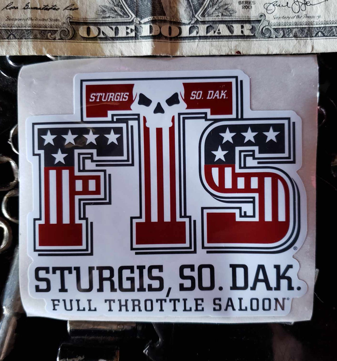 Sticker 19 - Full Throttle red, white, and blue Flag Letter sticker ...