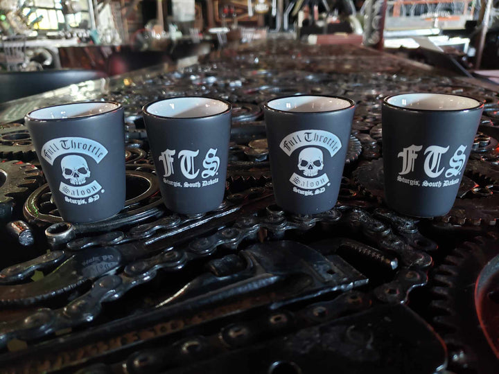 Black Rocker Shot Glass 4 Pack