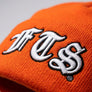 Full Throttle FTS Embroidered Cuff Beanie – Orange & White