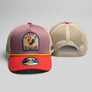 Full Throttle F-Caw-F Rooster Trucker Hat – Mauve, Red & Tan