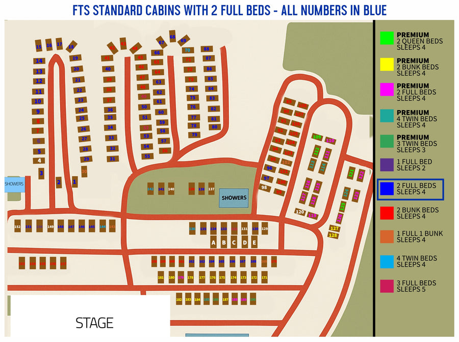 2026 Rally - Cabin Reservation - Two Full Size Beds