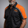 Full Throttle Piston Garage Shirt – Black & Orange