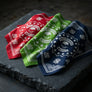 Full Throttle Rocker Premium Bandana – Red, Green & Navy