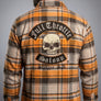 Full Throttle Rocker Plaid Flannel – Gold, Cream & Charcoal