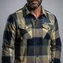 Full Throttle Rocker Plaid Flannel – Khaki, Charcoal & Navy