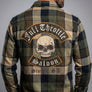 Full Throttle Rocker Plaid Flannel – Olive, Tan & Black