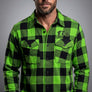 Full Throttle Rocker Buffalo Plaid Flannel – Green & Black