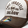 Full Throttle Rocker Trucker Hat – Cream & Brown