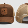 Full Throttle Rocker Patch Trucker Hat – Brown & Tan