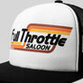 Full Throttle Retro Trucker Hat – White & Black