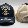 Full Throttle Rocker Trucker Hat – Navy & Tan