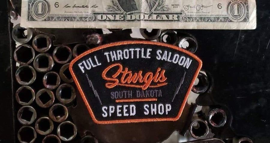 Patch 21 - Full Throttle Saloon Orange & Black Speed Shop Patch