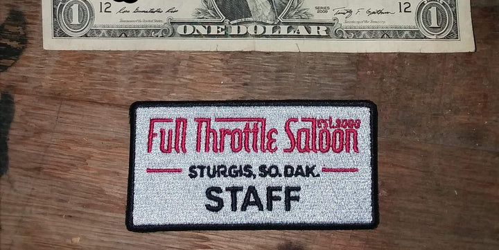 Patch 01 - Full Throttle Saloon 3.5 x 1.75 in. Staff Patch