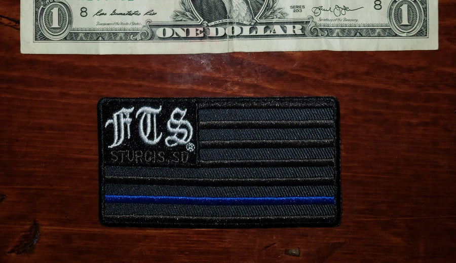 Patch 06 - Full Throttle Saloon 3.75 x 2 in Thin Blue Line Flag FTS patch